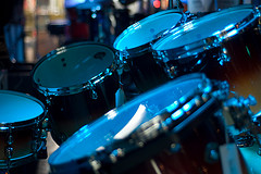 Blue drum set