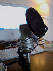 Podcast setup - an iMac and an MXL 990