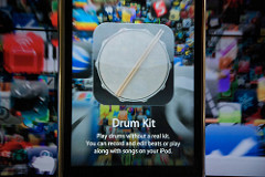 Drum Kit - iPhone apps window show at Apple Store in San Francisco