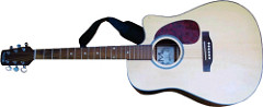 Acoustic steel-string guitar clipart, lge 17 cm long