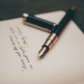 black and silver fountain pen