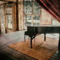 grand piano on stage